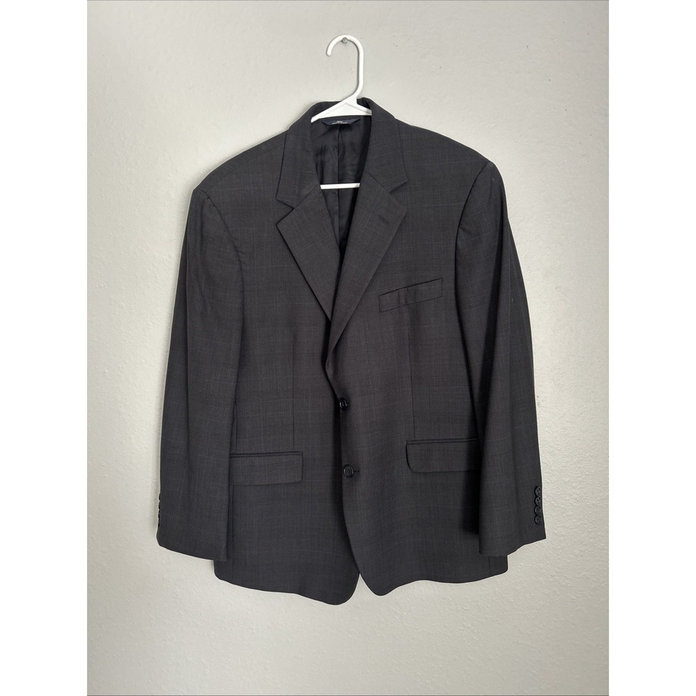 Brooks Brothers Suit Mens 42 SH Gray 2 Button Glen Check 346 Wool Stretch‎ 32x28